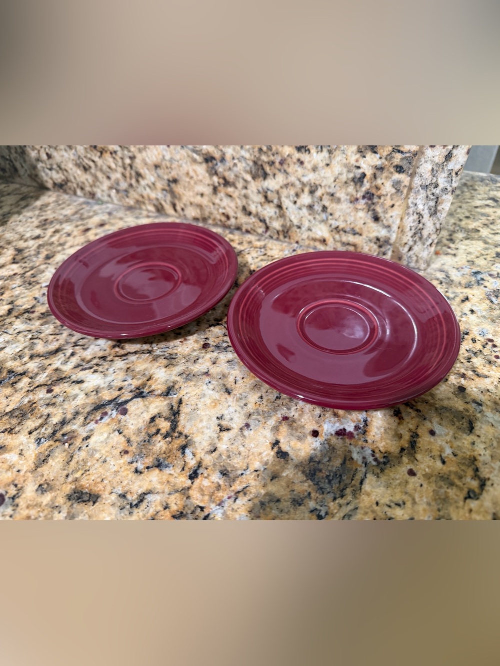 Fiesta fiestaware teacup saucers - set of 2